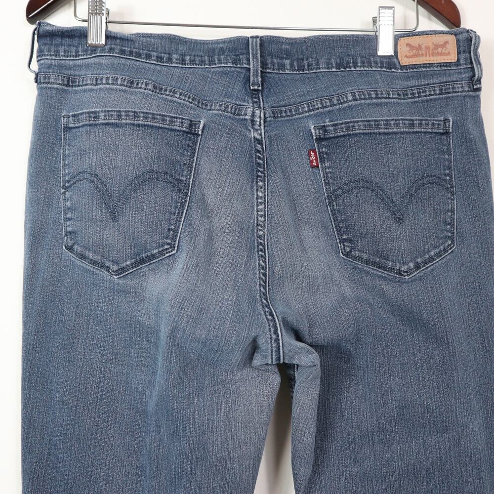 Levi's Size 16 505 Straight Leg Jeans 33x32 Mid Rise Stretch Blue Wash - Picture 8 of 12